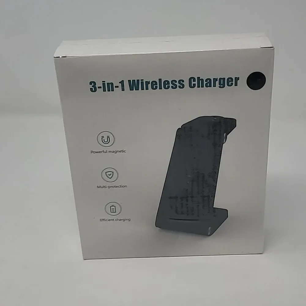 Magnetic Wireless Charger Stand, 3 in 1 Foldable Wireless Charging Station